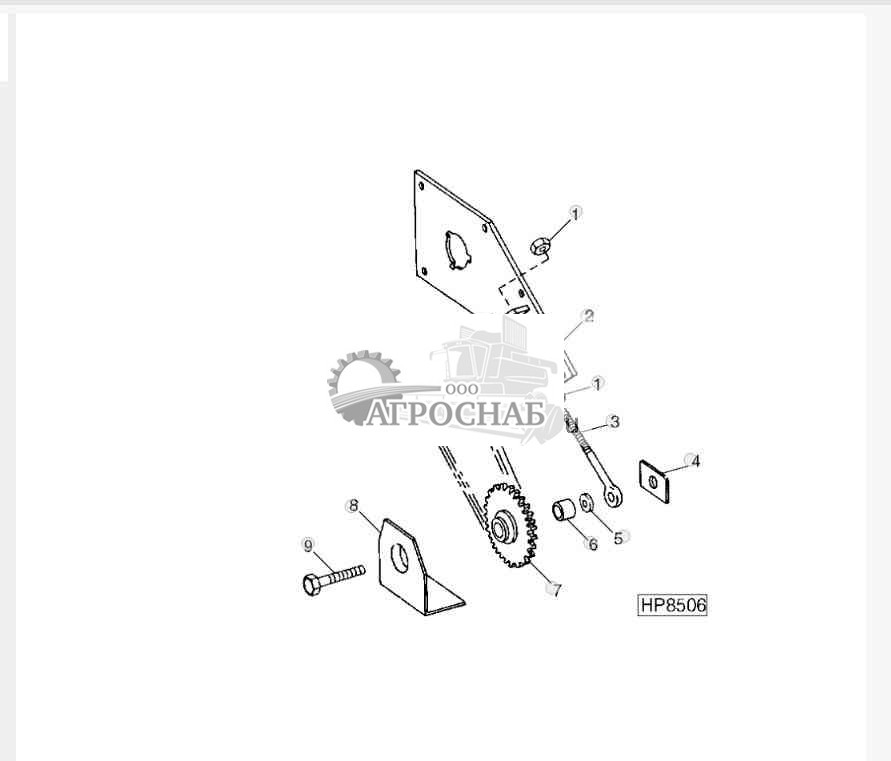 UPPER TAILINGS DRIVE CHAIN TIGHTENER 